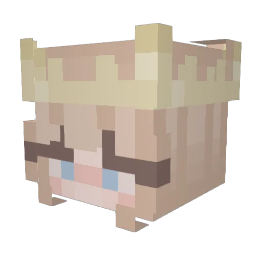bexmaj Minecraft avatar head, 3D render