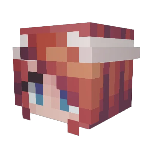 bexxaaa Minecraft avatar head, 3D render