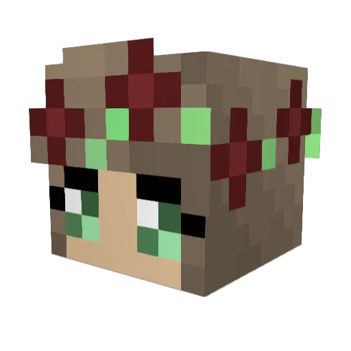 beyets Minecraft avatar head, 3D render