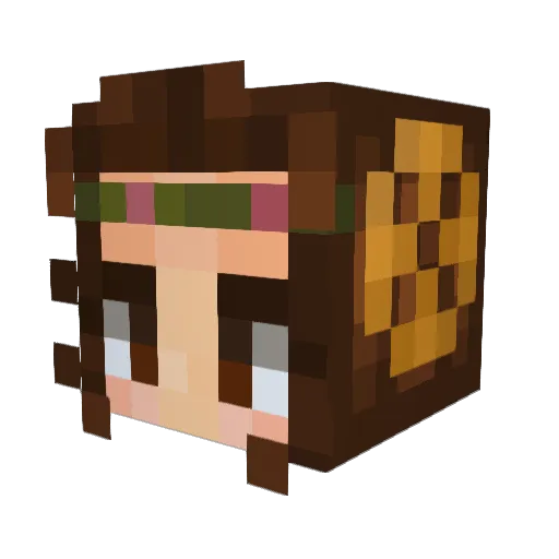 bezantee Minecraft avatar head, 3D render