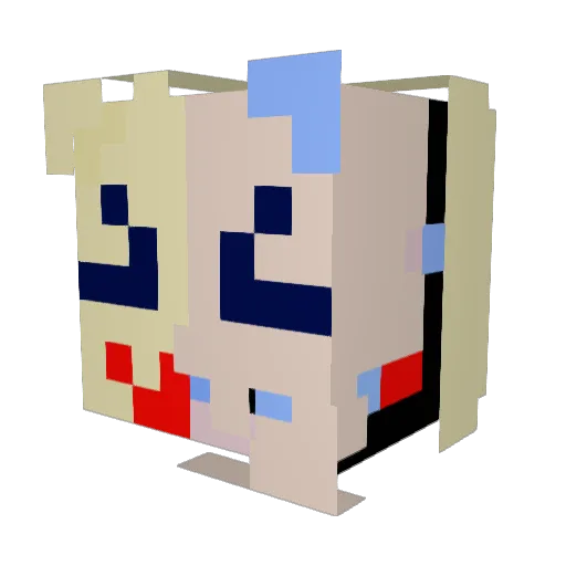 bezdrix Minecraft avatar head, 3D render