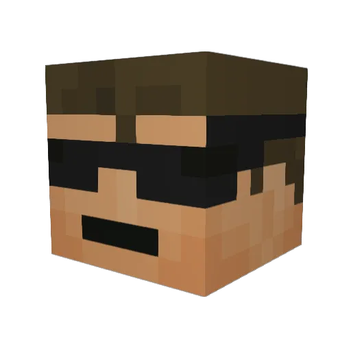 bezerbond Minecraft avatar head, 3D render