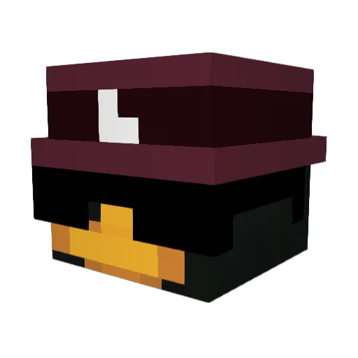 bezglowy Minecraft avatar head, 3D render