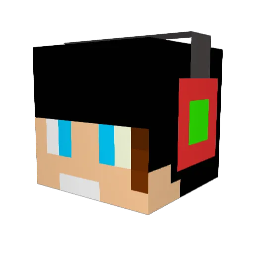 beziCZ Minecraft avatar head, 3D render