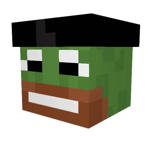 bezkit Minecraft avatar head, 3D render