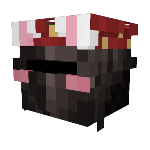 bezumnij Minecraft avatar head, 3D render