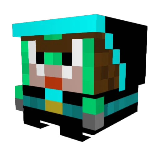 bf64 Minecraft avatar head, 3D render