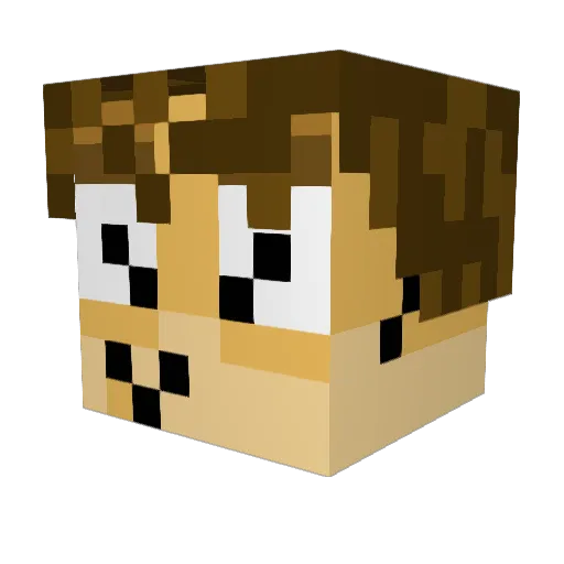 bforek Minecraft avatar head, 3D render