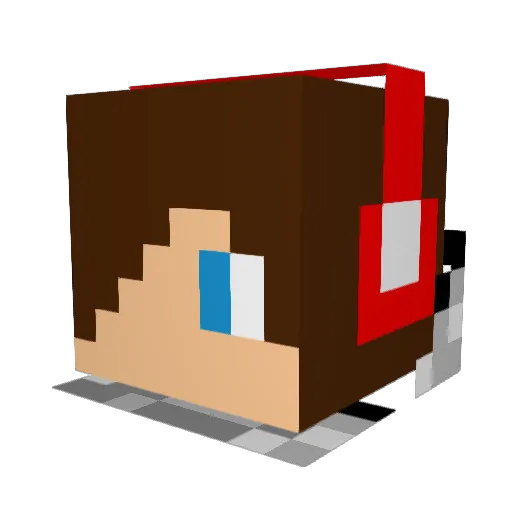 bfox1 Minecraft avatar head, 3D render