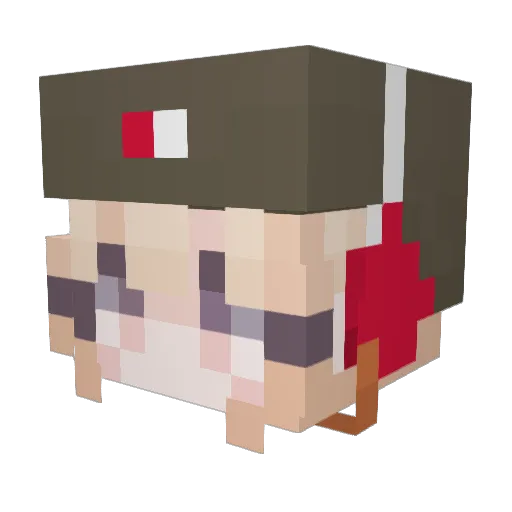 bfsc Minecraft avatar head, 3D render