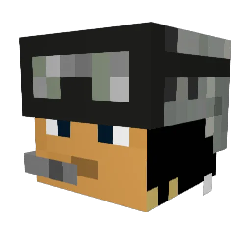 bgblamer Minecraft avatar head, 3D render