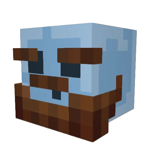 bgg0127 Minecraft avatar head, 3D render