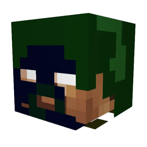 bgninga Minecraft avatar head, 3D render