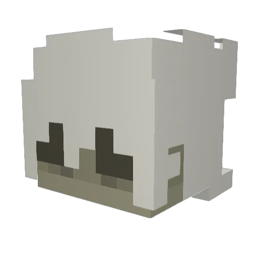bgpn Minecraft avatar head, 3D render