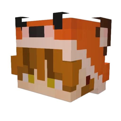 bharatjackk_ Minecraft avatar head, 3D render