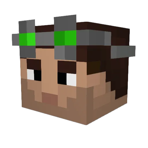 bhaselh Minecraft avatar head, 3D render