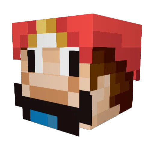 bhescringe Minecraft avatar head, 3D render