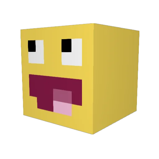 bhjnt Minecraft avatar head, 3D render
