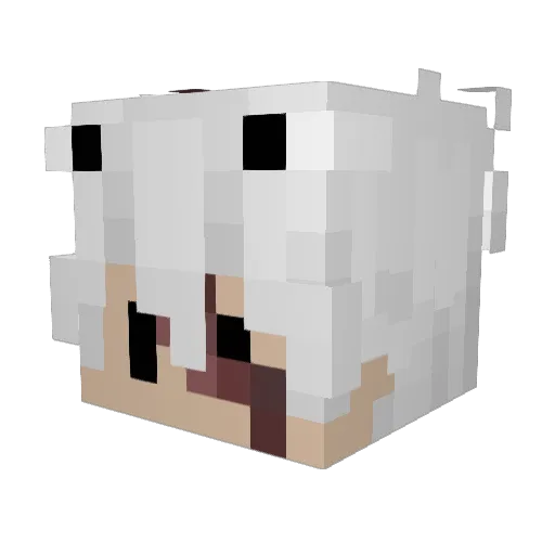 bhled Minecraft avatar head, 3D render
