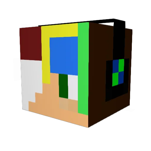 bhnr Minecraft avatar head, 3D render