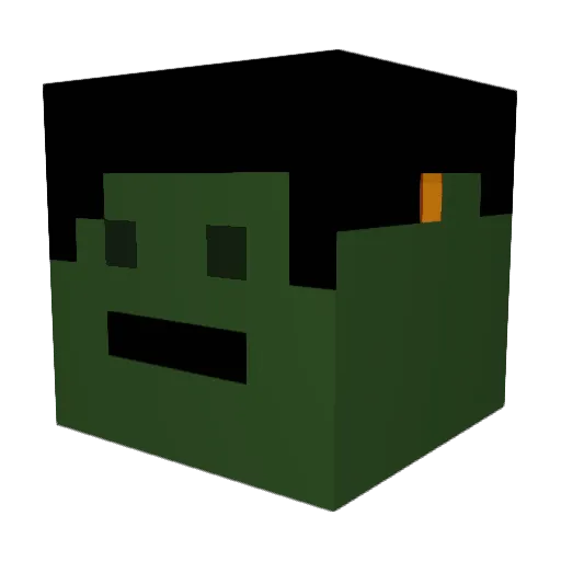 bhuvan_belur Minecraft avatar head, 3D render