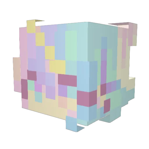 bhuyui Minecraft avatar head, 3D render