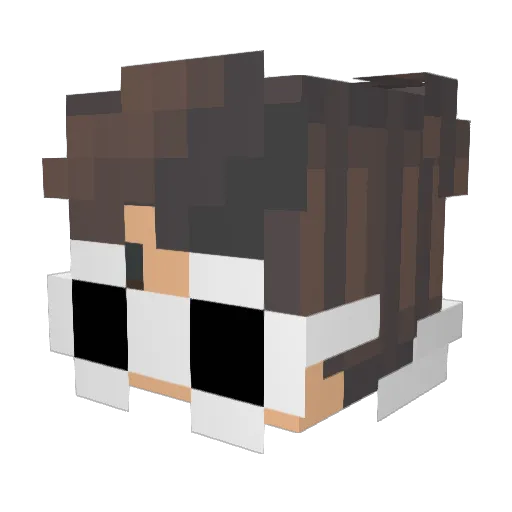 bi03 Minecraft avatar head, 3D render