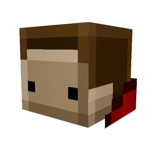 bi0m4trix Minecraft avatar head, 3D render