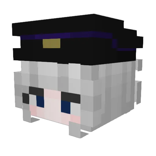 bi1ee Minecraft avatar head, 3D render