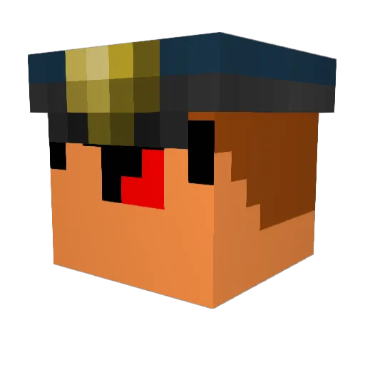 biGghostman Minecraft avatar head, 3D render