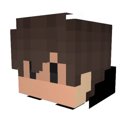 bi_hi Minecraft avatar head, 3D render