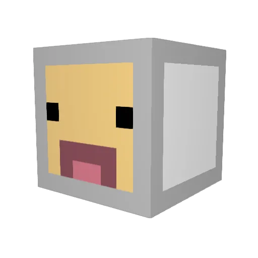 bia8 Minecraft avatar head, 3D render