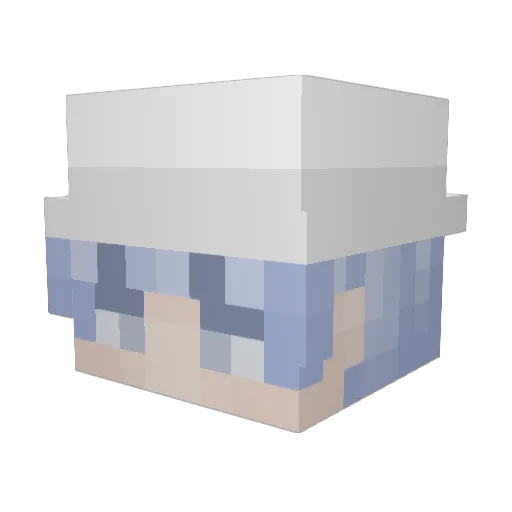 bialawdowa Minecraft avatar head, 3D render