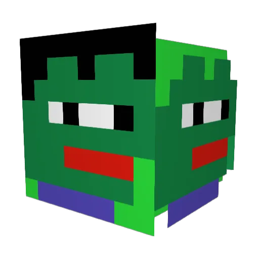 biale_harambe_eo Minecraft avatar head, 3D render