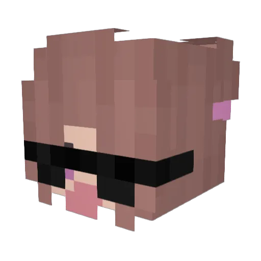 bianxa Minecraft avatar head, 3D render