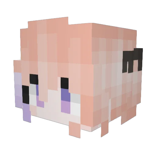 bianye Minecraft avatar head, 3D render