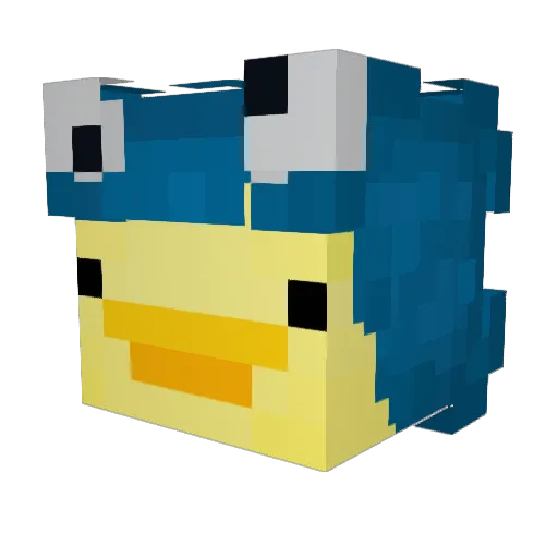 bibaboo122 Minecraft avatar head, 3D render
