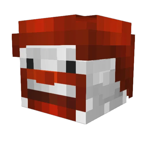 bibbac Minecraft avatar head, 3D render