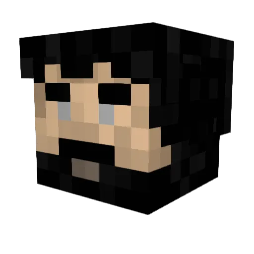 bibbers Minecraft avatar head, 3D render