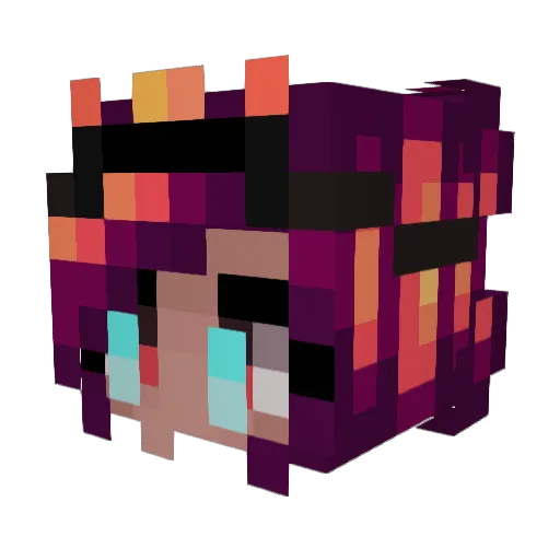 bibbet_ Minecraft avatar head, 3D render