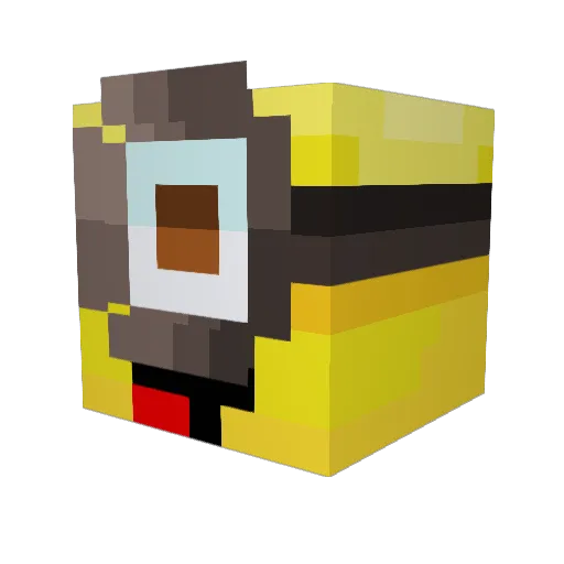bibble_ Minecraft avatar head, 3D render