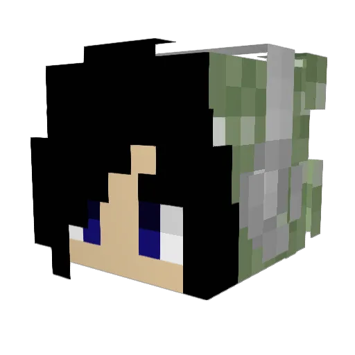 bibblekittylover Minecraft avatar head, 3D render