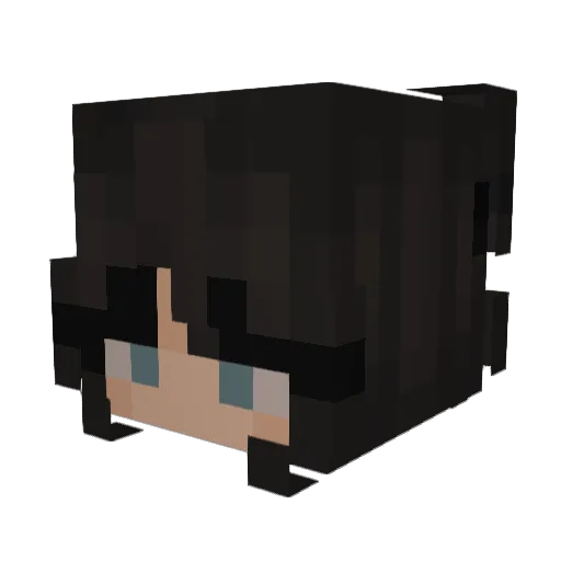bibbllless Minecraft avatar head, 3D render