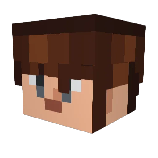 bibi_2501 Minecraft avatar head, 3D render