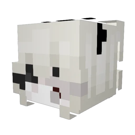 bibiau Minecraft avatar head, 3D render