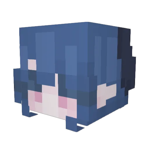 bibibi_san Minecraft avatar head, 3D render