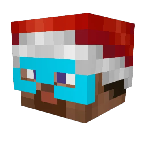 bibibig04 Minecraft avatar head, 3D render
