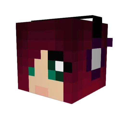bibie89 Minecraft avatar head, 3D render