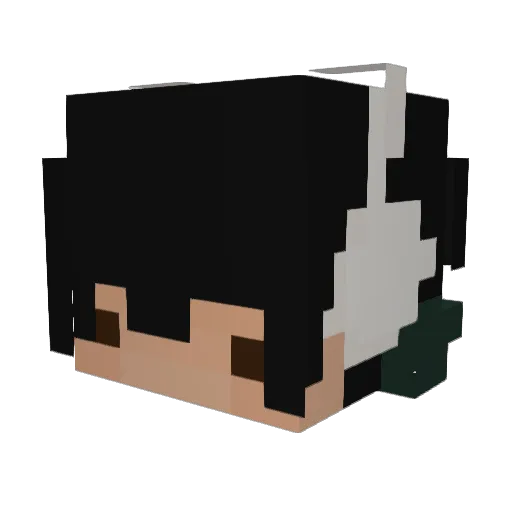 bibimcat Minecraft avatar head, 3D render