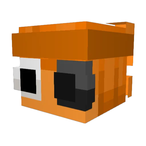 bibite11 Minecraft avatar head, 3D render